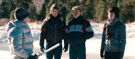 LMI Owen grabs a pole to defend himself during the field trip