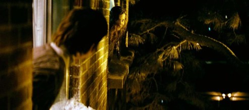 LMI Abby jumps from Owen's window and reappears at her own