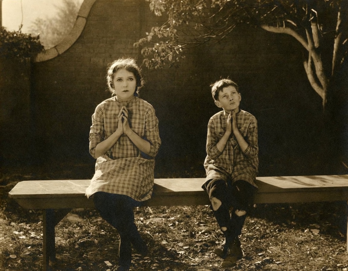 Wesley Barry as Orphan Boy in Daddy-Long-Legs, with Mary Pickford